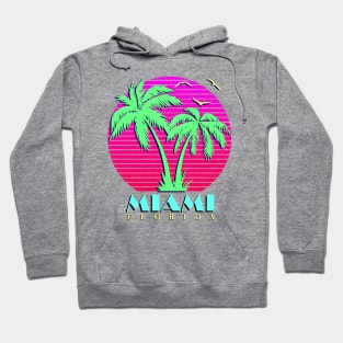 Miami Florida Palm Trees Sunset Hoodie